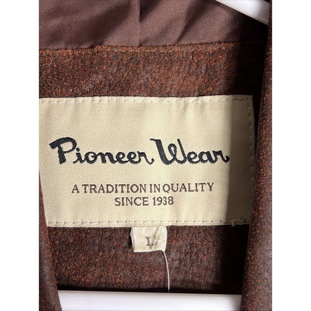 VTG Red Pioneer Wear Leather Suede Ladies Country Western Jacket Cropped SIZE L - Picture 3 of 9